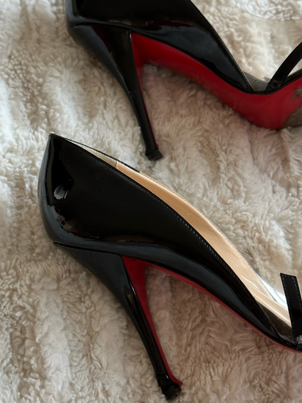 Christian Louboutin black patent leather and PVC Pivichic pumps - Picture 8 of 15